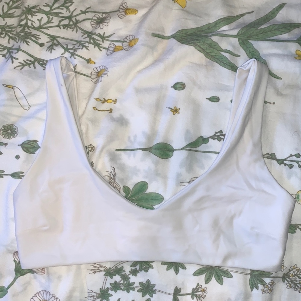 White blackbough bikini top